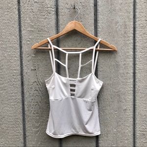 sexy strappy crop top white